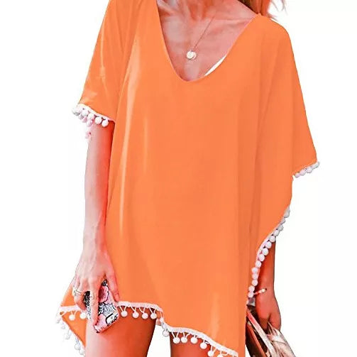 Lifestyle Pom-Pom Beach Dress
