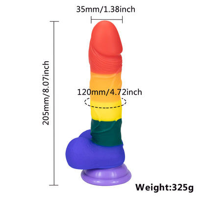 Multi-Colored 6- Inch Dildo