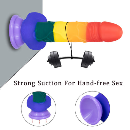 Multi-Colored 6- Inch Dildo