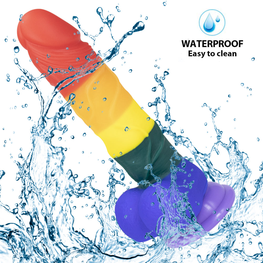 Multi-Colored 6- Inch Dildo