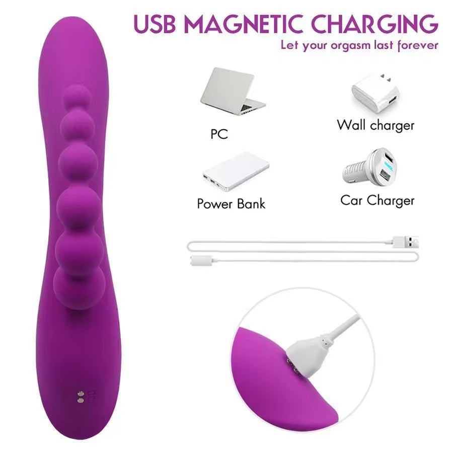 3 in 1 G-Spot Rabbit Dildo Vibrator