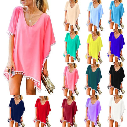 Lifestyle Pom-Pom Beach Dress