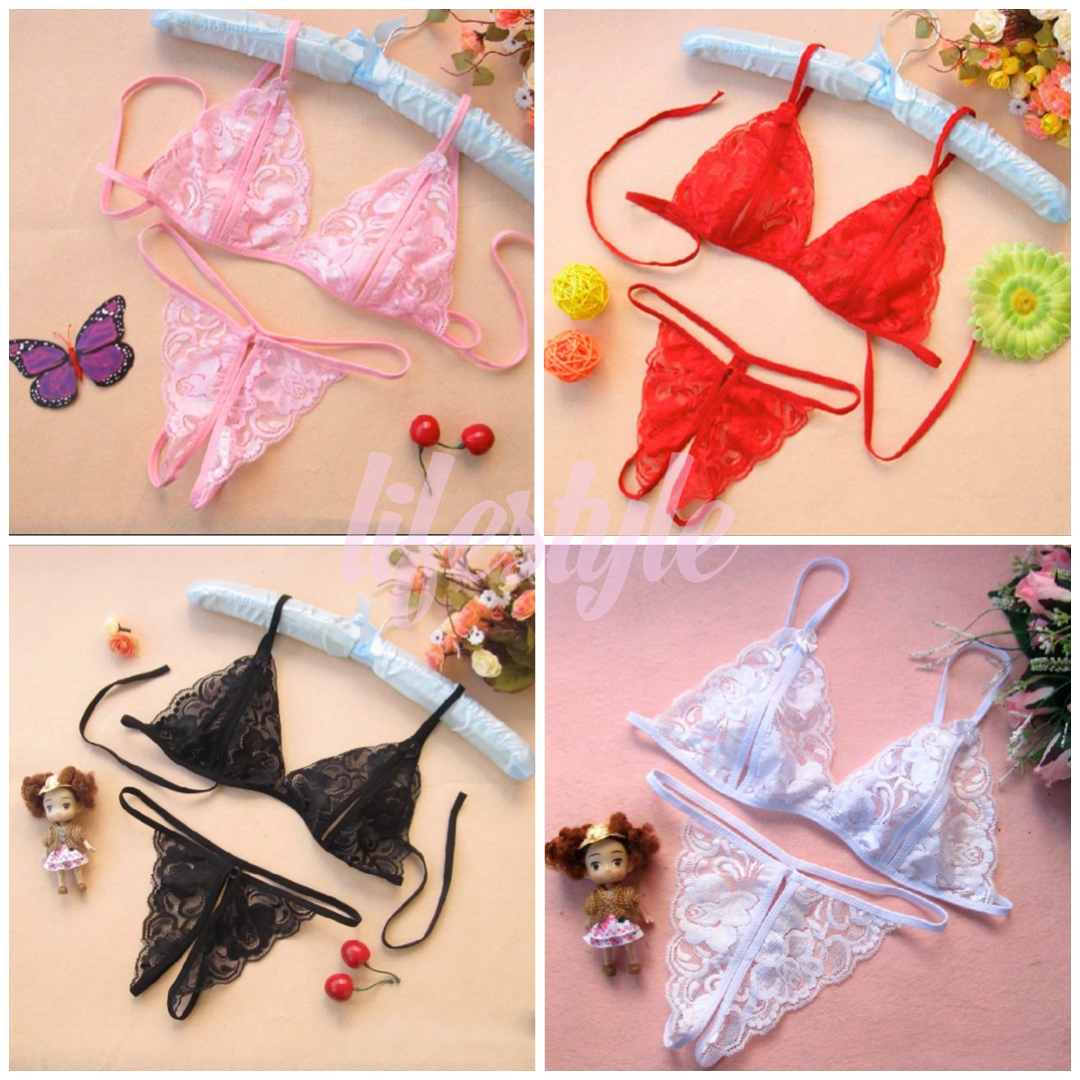 Bralette w/ Three Point Panty